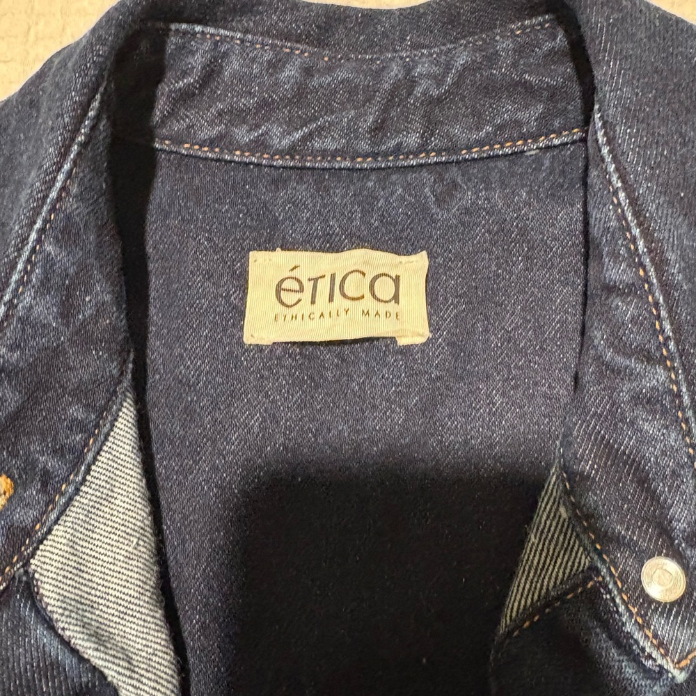 Etica Dark Blue Denim Jacket - Picture 5 of 6
